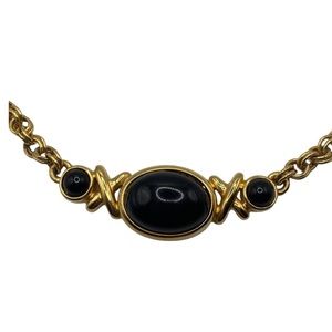 Vintage Monet black and gold necklace